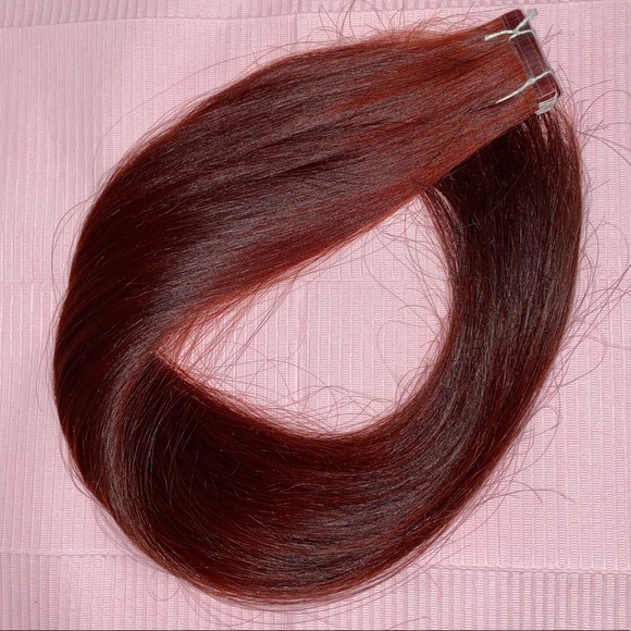 Red #33 Tape In Hair Extensions 24” - Picture 1 of 3